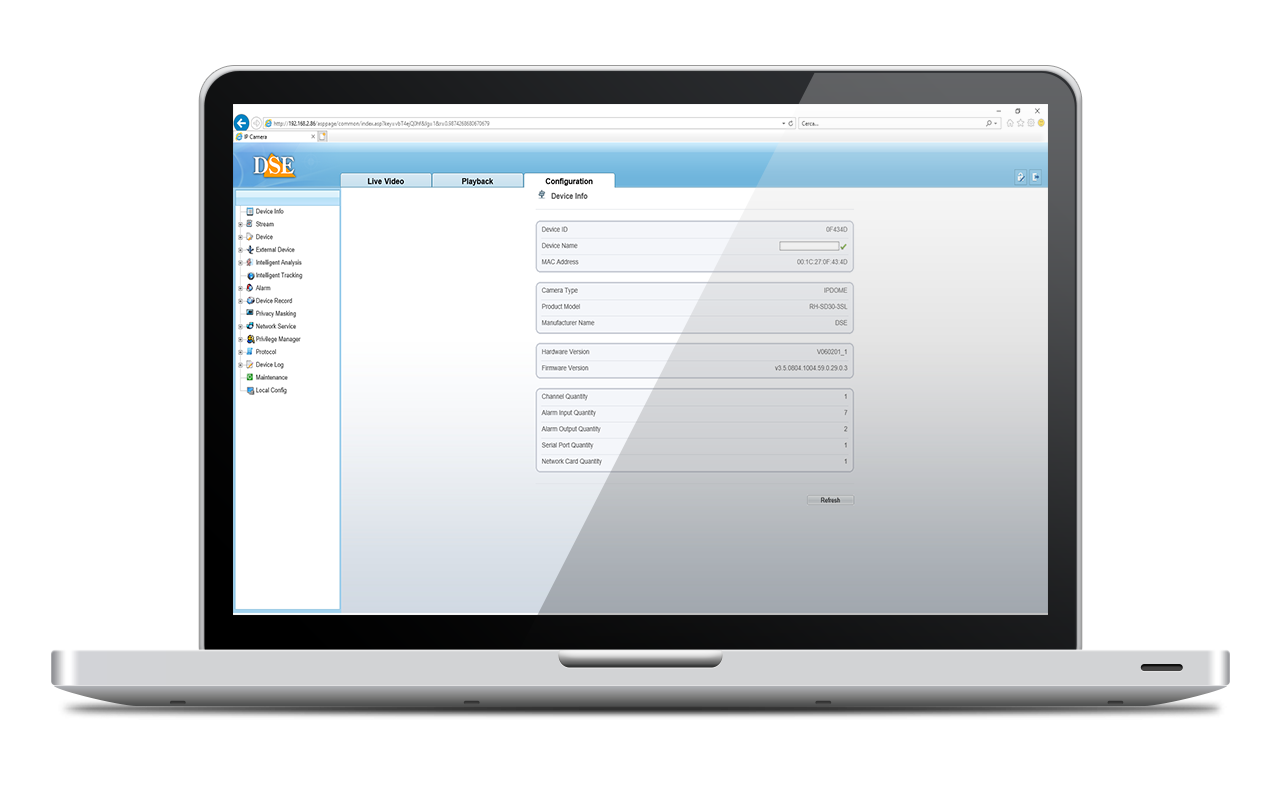 IP camera browser control